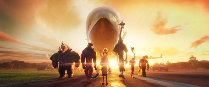 (De gauche à droite) Archie, Jett, Will, Lenny, Olivia et Modo dans GOAT – RÊVER PLUS HAUT de Sony Pictures.  © Sony Pictures Releasing Switzerland GmbH